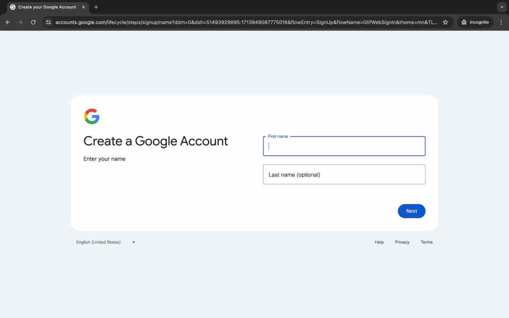 Set up Google Business Profile: STEP 1 - Create a Google Account