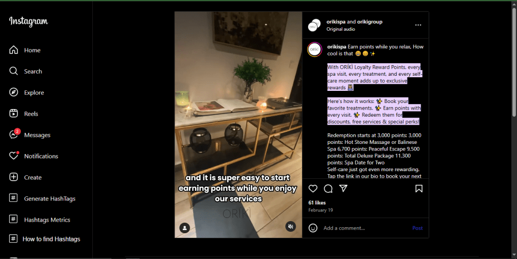 social media post ideas / loyalty programs