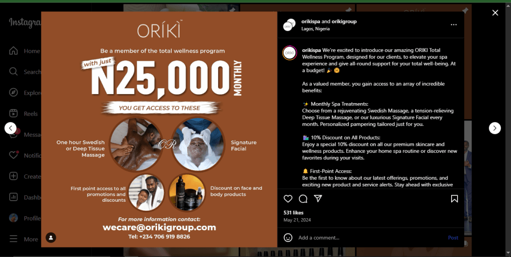 social media post ideas / offers